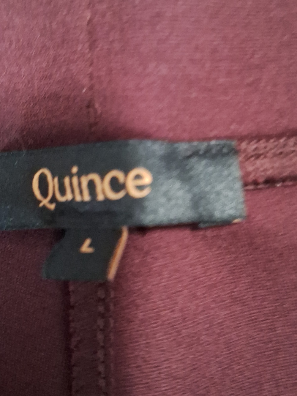 Quince Ultra-Stretch Ponte Straight Pants Rich Burgundy L NWOT - Picture 3 of 5